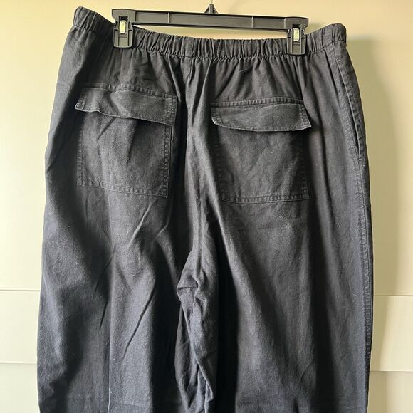 Lucky Brand Cotton Pants Womens Large Black Elastic Waist Drawstring Comfort - Picture 4 of 16